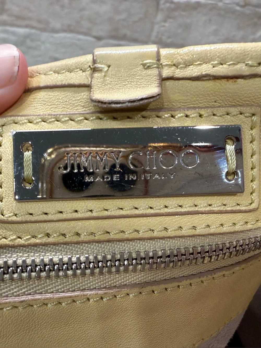 Jimmy Choo EUC Studded Star Tote Bag in Soft Yellow - Picture 6 of 7